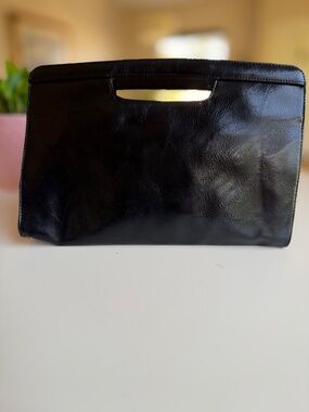 Icing Black Vegan Leather Clutch - $15